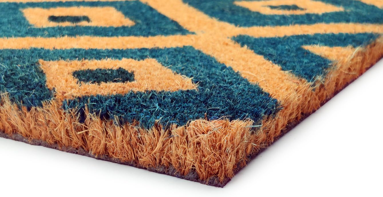 PVC Backed Coir Doormat for Indoor and Outdoor Use with PVC Backing Kimberley Blue (60X90 Cm) image number 3