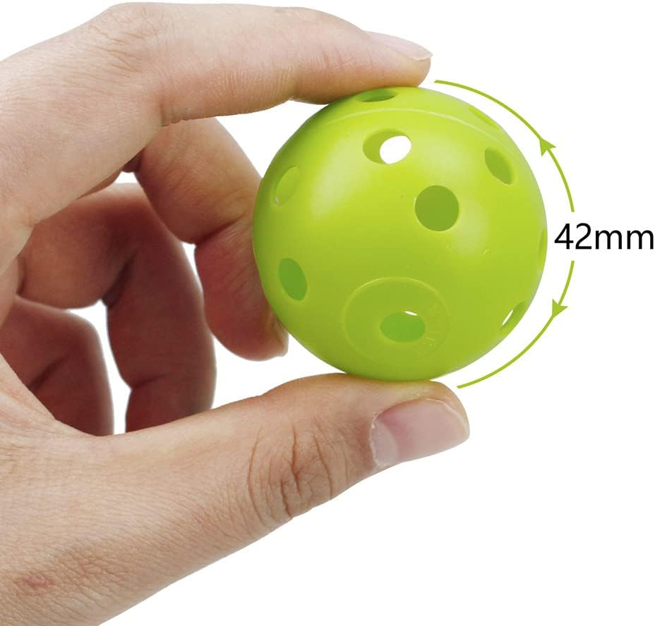 Golf Colored Practice Ball, 42Mm Hollow Sports Golf Training Balls Plastic,Used for Practice Range, Swing Practice, Home Use, Pet Play (Multicolor) 48Pcs. image number 1