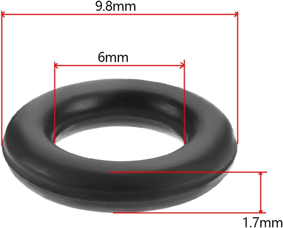 20Pcs O Rings for Pressure Washer Hose Compatible with Black and Decker Pressure Inner Diameter 6Mm Outer Diameter 9.8Mm Thickness 1.7Mm Black image number 4