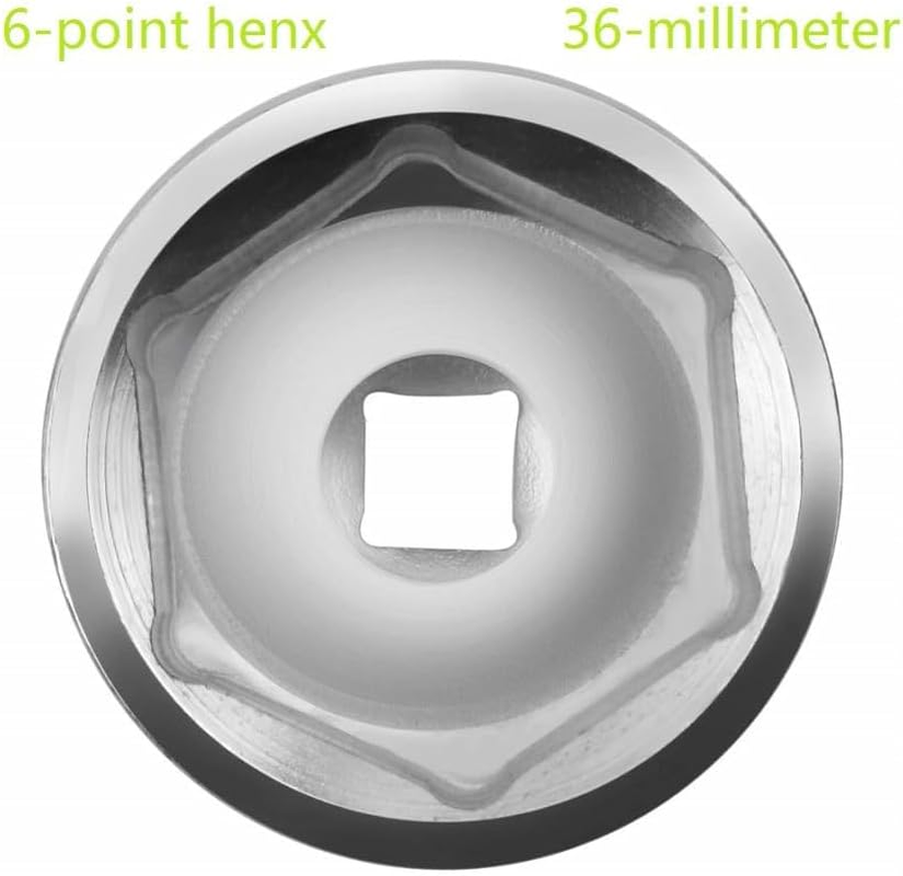 36Mm Socket for Some Ford F250,Mercedes,Bmw,Audi, Mini,Vw,Volvo,Porsche, Steel Oil Filter Cap Wrench, Oil Filter Removal Tool image number 2