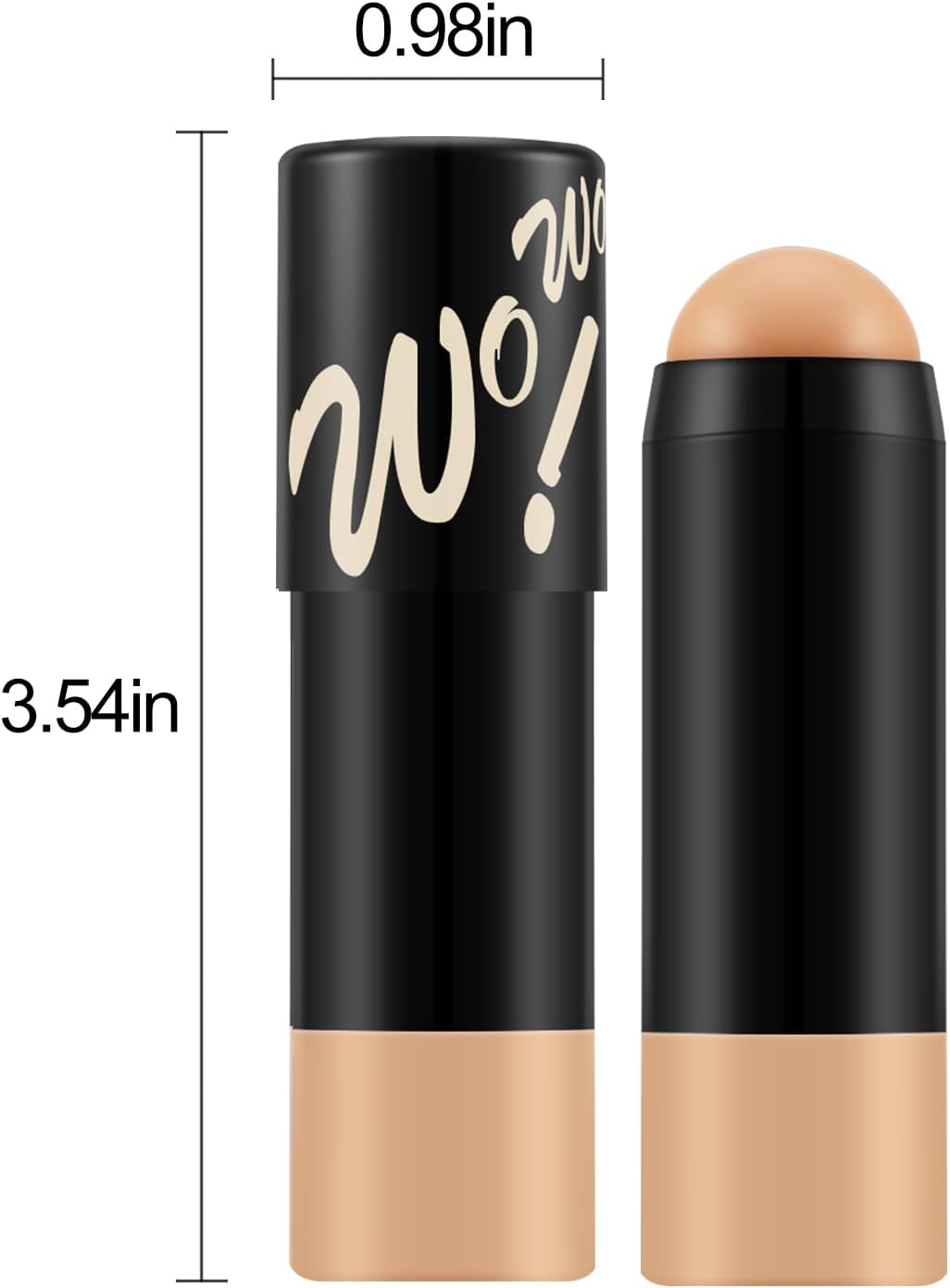 Matte Foundation Stick,Lightweight Buildable Full Coverage, Longwear Face Foundation，Concealer Stick,Waterproof image number 2