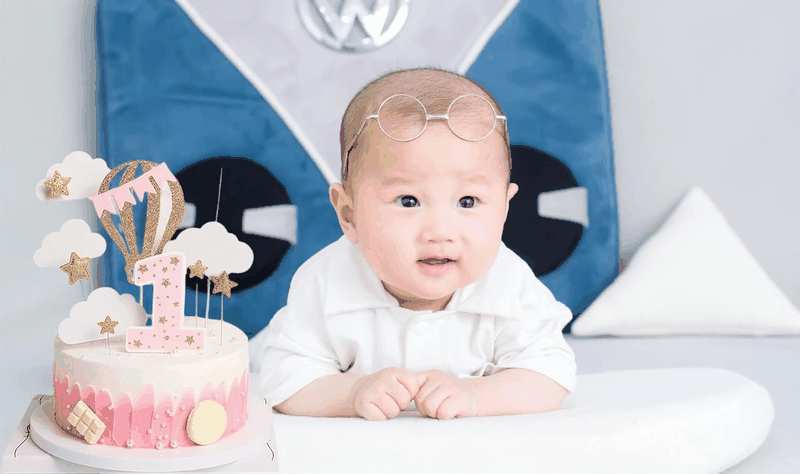 12 Pack Hot Air Balloon Cake Topper with White Cloud Little Stars for Boys First Birthday Party Decorations (Pink) image number 6