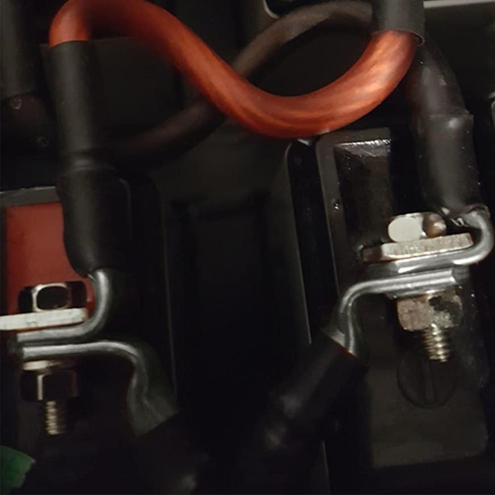 Ampper Heavy Duty Tinned Copper Wire Lugs, UL Tubular Eyelets Ring Crimp Copper Terminal Connectors W/ 10 Pcs Heat Shrink Tubing for Battery Cable Ends and More (4 Awg, 3/8" Ring, 10 Pcs) image number 3