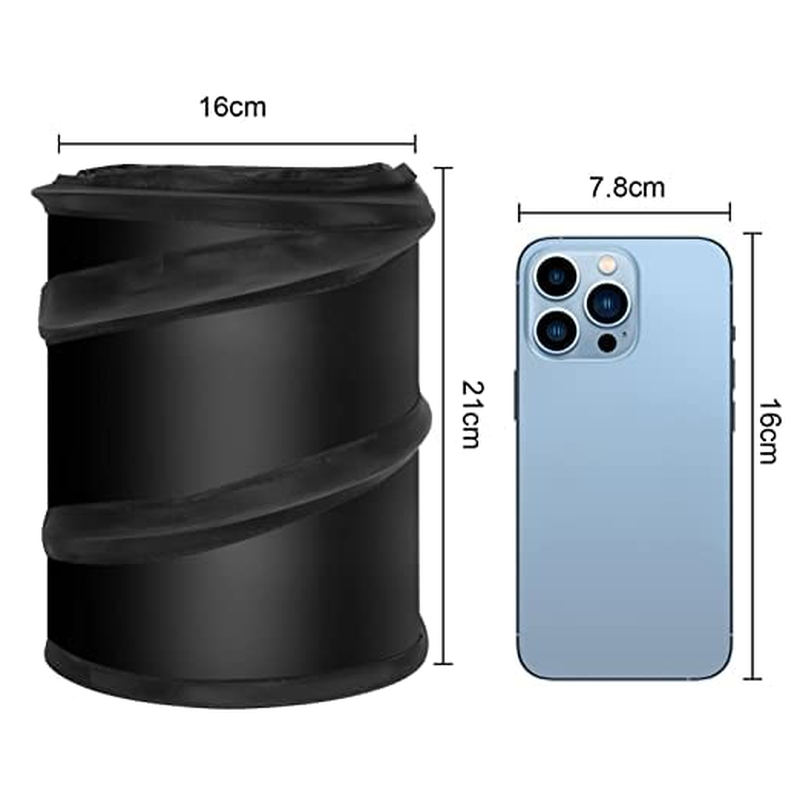 Car Trash Can, Portable Garbage Bin, Collapsible Pop-Up Water Proof Bag, Waste Basket Bin, Rubbish Bin (2 Pack, Black) image number 3