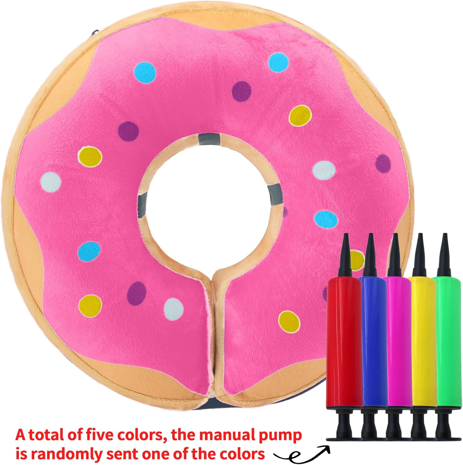 NACOCO Protective Inflatable Dog Cone Collar - Alternative after Surgery Dog Neck Donut Collar Recovery E Collar for Post Surgery Soft Dog Cone for Small Medium Dogs Cats (Pink, Small) image number 2