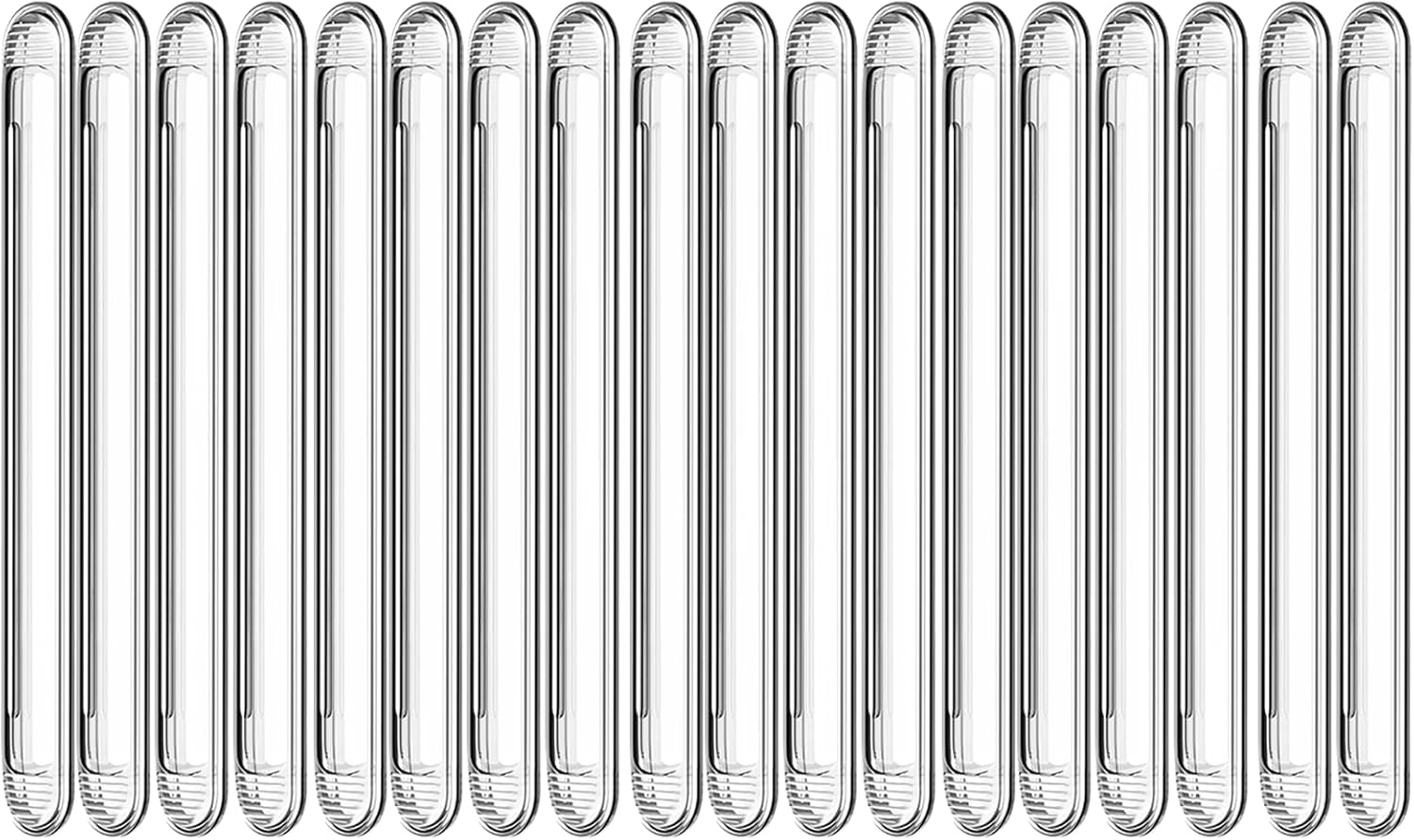 Clear Furniture Bumpers 18-Pack (18 Long) - Adhesive Backed Silicone Rubber Wall Protector Pads for Chair, Cabinet, Shower Door, Drawer, Toilet Lid, Car Door Guard image number 3