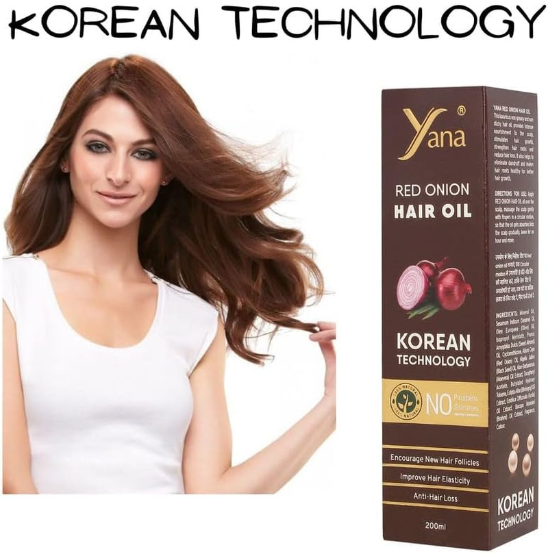 Onion Hair Oil for Thicker and Stronger Hair Made with Rosemary Oil by Korean Technology