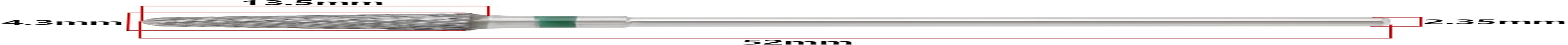 Milling Cutter Bit Hard Metal Milling Cutter 2.35Mm Manicure Drill Bit Beauty Nail Drill Electric Manicure for Remove Gel Cuticles and Panel (Green C Coarse Teeth)