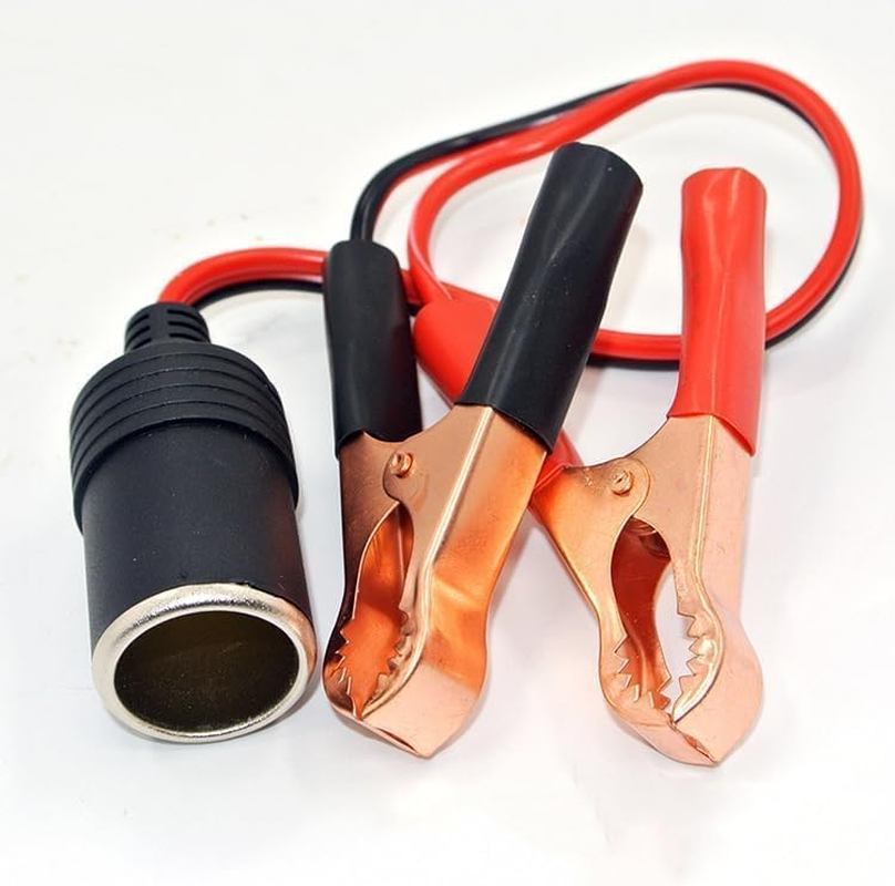 10A Car Cigarette Lighter Socket to Battery Alligator Clips Power Adapter Clamp Clip Charging Cable 12V