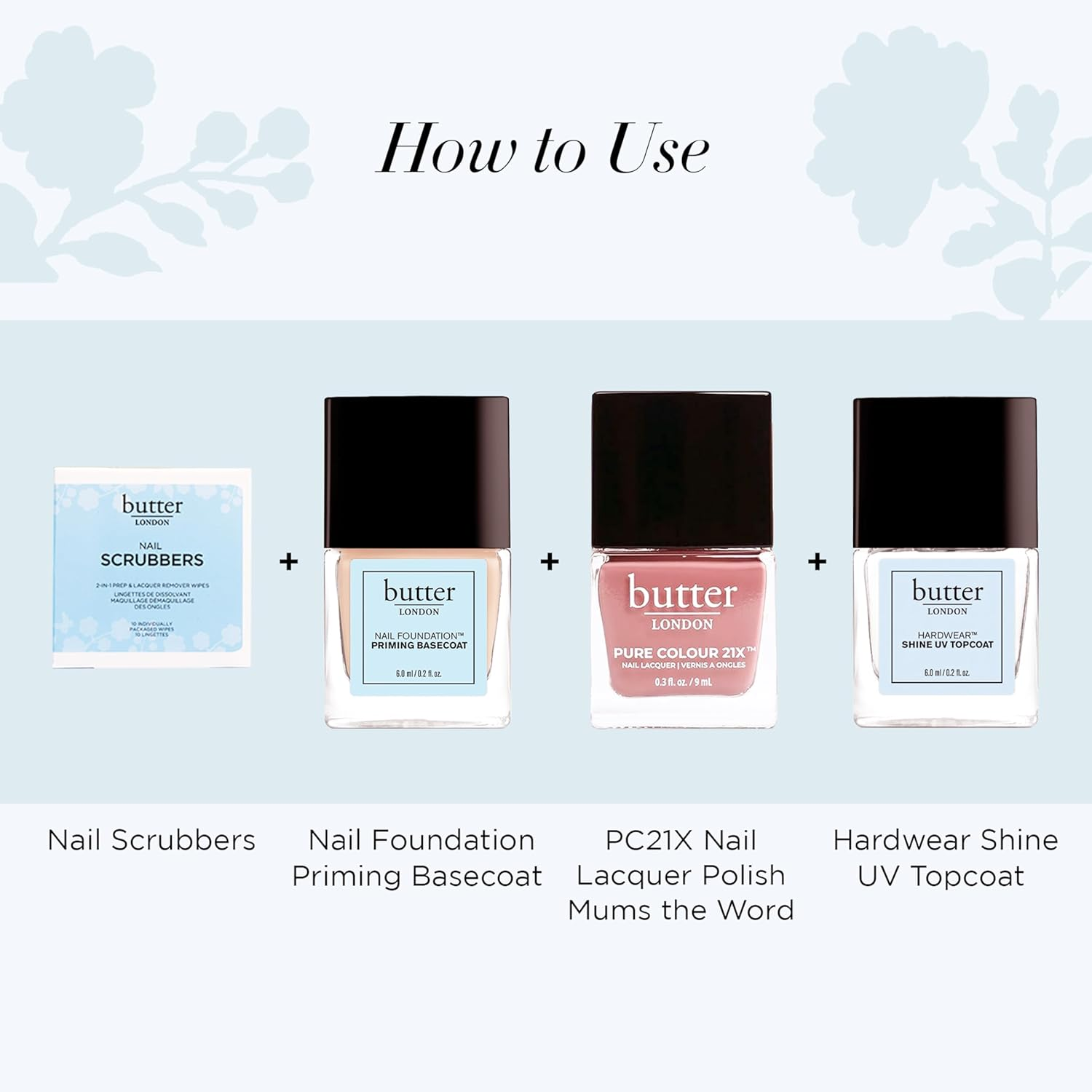 Butter London Nail Scrubbers - Intensely Saturated and Easy-To-Use - Lacquer Remover and Manicure or Pedicure Prep - Hydrates and Nourishes Cuticles with Vitamin E and Aloe - 10 Pc Wipes image number 1