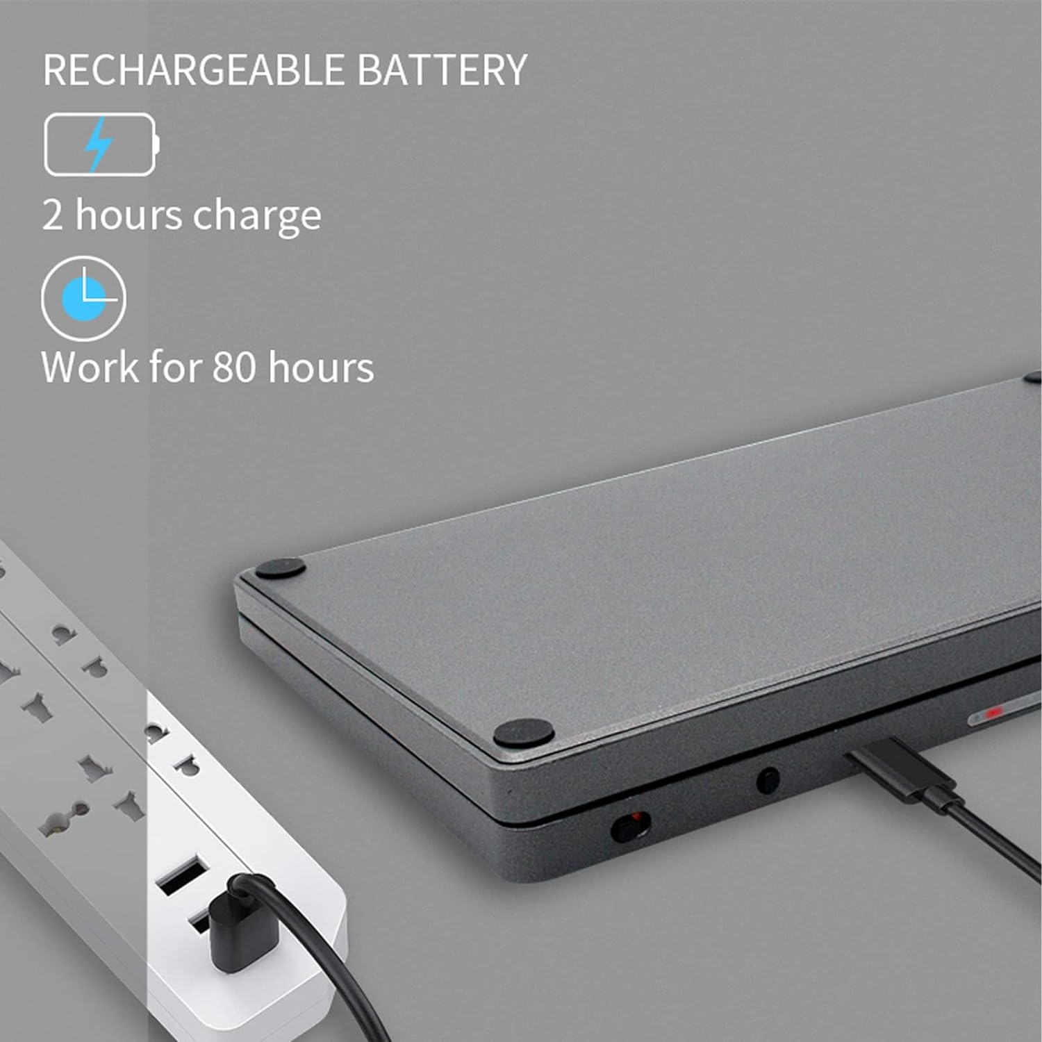 Dpofirs Foldable Keyboard with Touchpad, 78 Keys Bluetooth 3.0, 7 Screen Views, Compatible with Ios, Android, image number 6