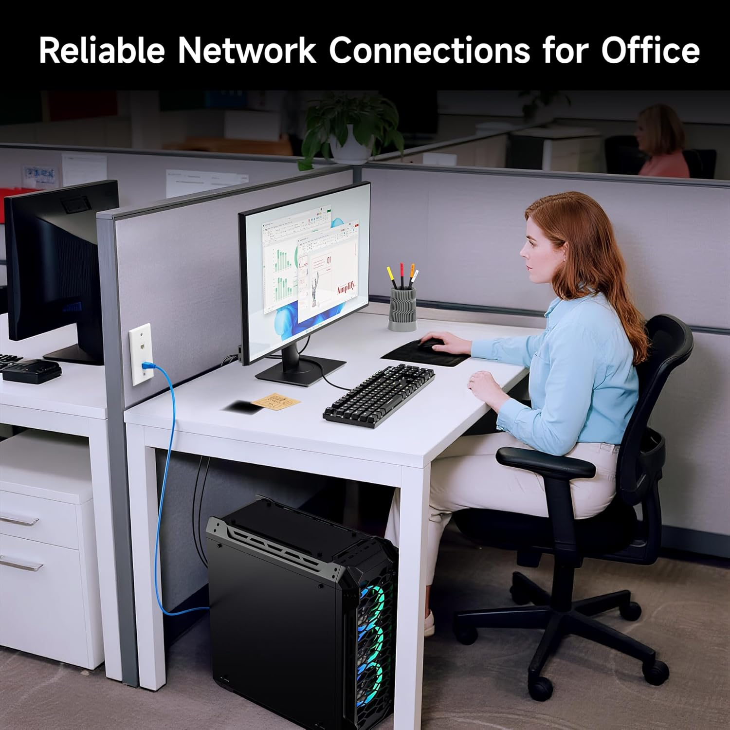 Cable Matters [UL Listed] 25-Pack 10Gbps Cat6 Keystone Jacks, RJ45 Keystone Jack, Ethernet Modular Jack in White with Punch-Down Stand for Patch Panel and Wall Plate image number 3