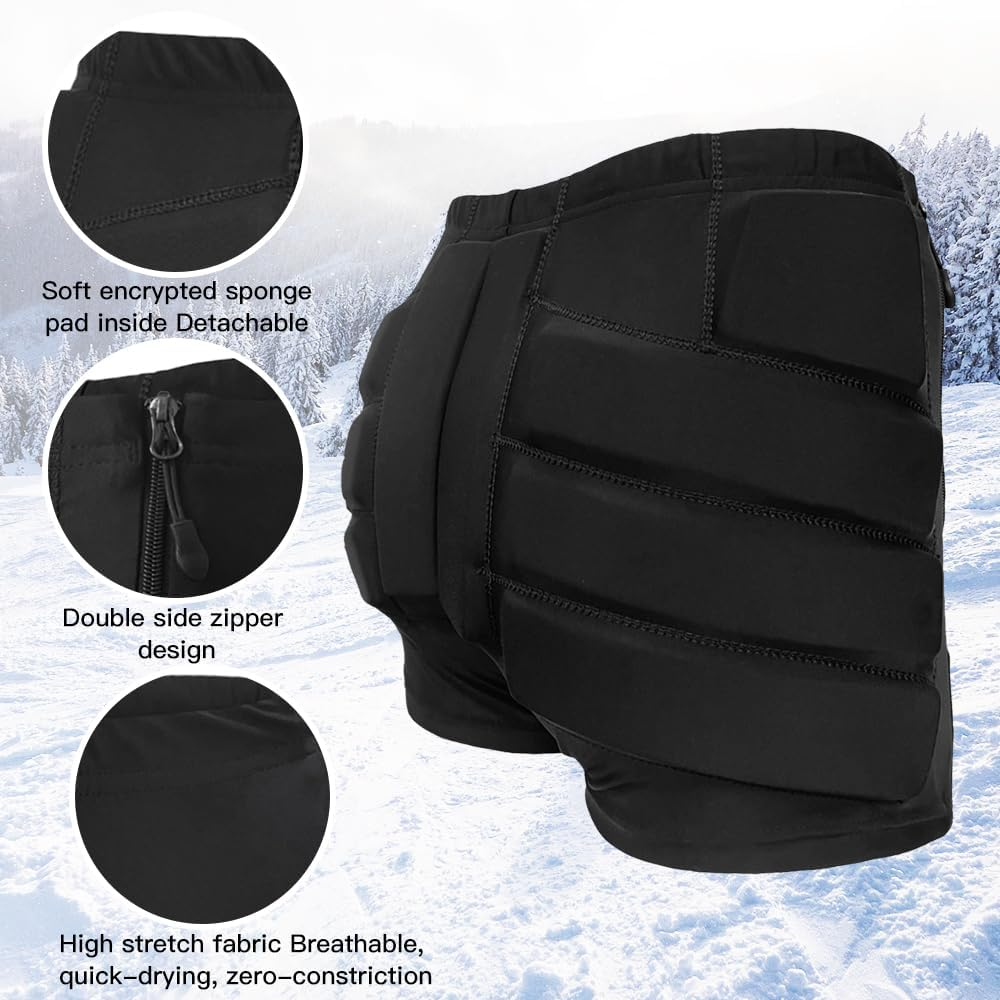 Skating Pads for Kids Ice Skating Accessories 3D Protection for Butt and Tailbone Kids HIPS Protective Pads XL image number 6