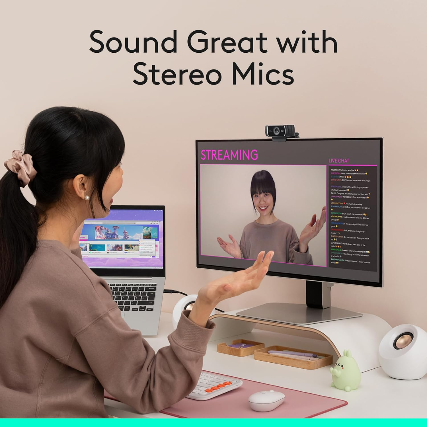 Logitech C922X Pro Stream Webcam &ndash; Full 1080P HD Camera &ndash; Background Replacement Technology for Youtube or Twitch Streaming image number 4