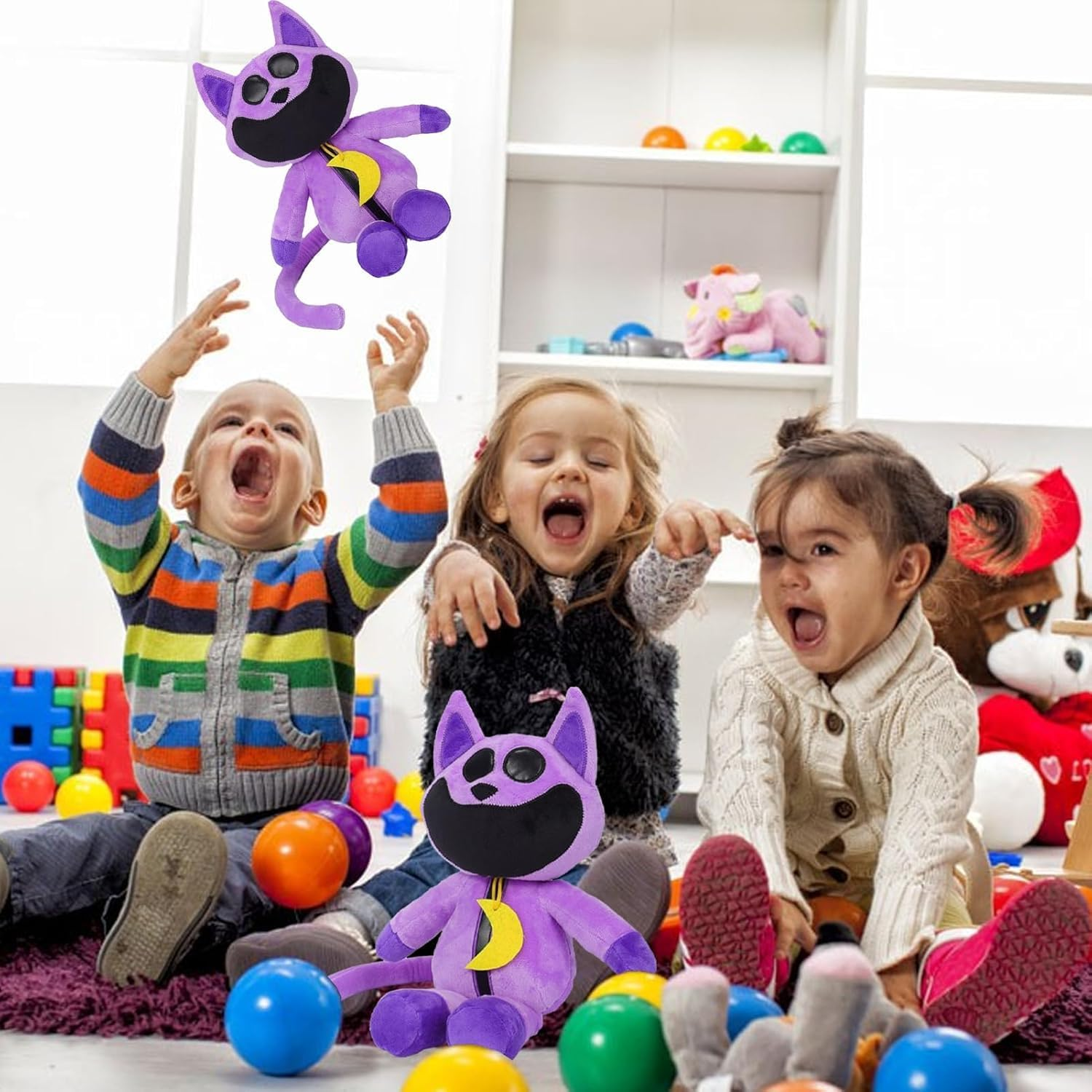 Smiling Critters Plush Toy (Catnap) image number 4