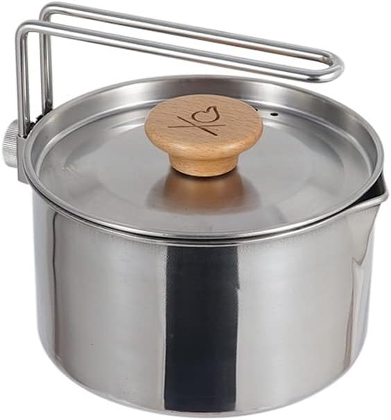 ZEYUAN Stainless Steel Kettle Outdoor Camping Pot Portable Mountaineering Trekking Cooking Tool Travel Hiking Cookware Equipment image number 4