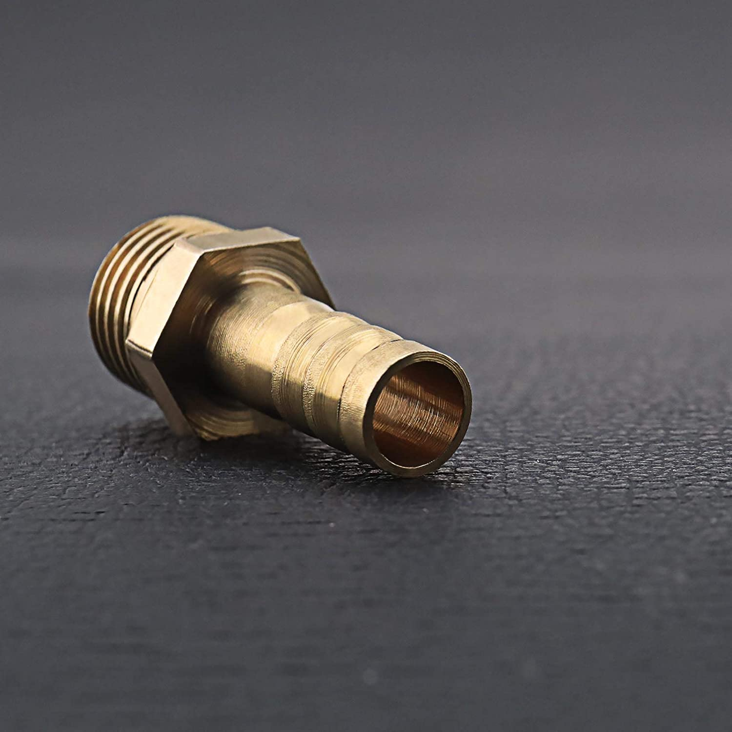 Emsea 2 Pcs 1/4Inch/6Mm Brass Barbed Hose Fitting Coupler Connector with 1/4 Inch Male BSP Thread Pipe Nipple Fitting for Air Water Fuel Oil Gas image number 5