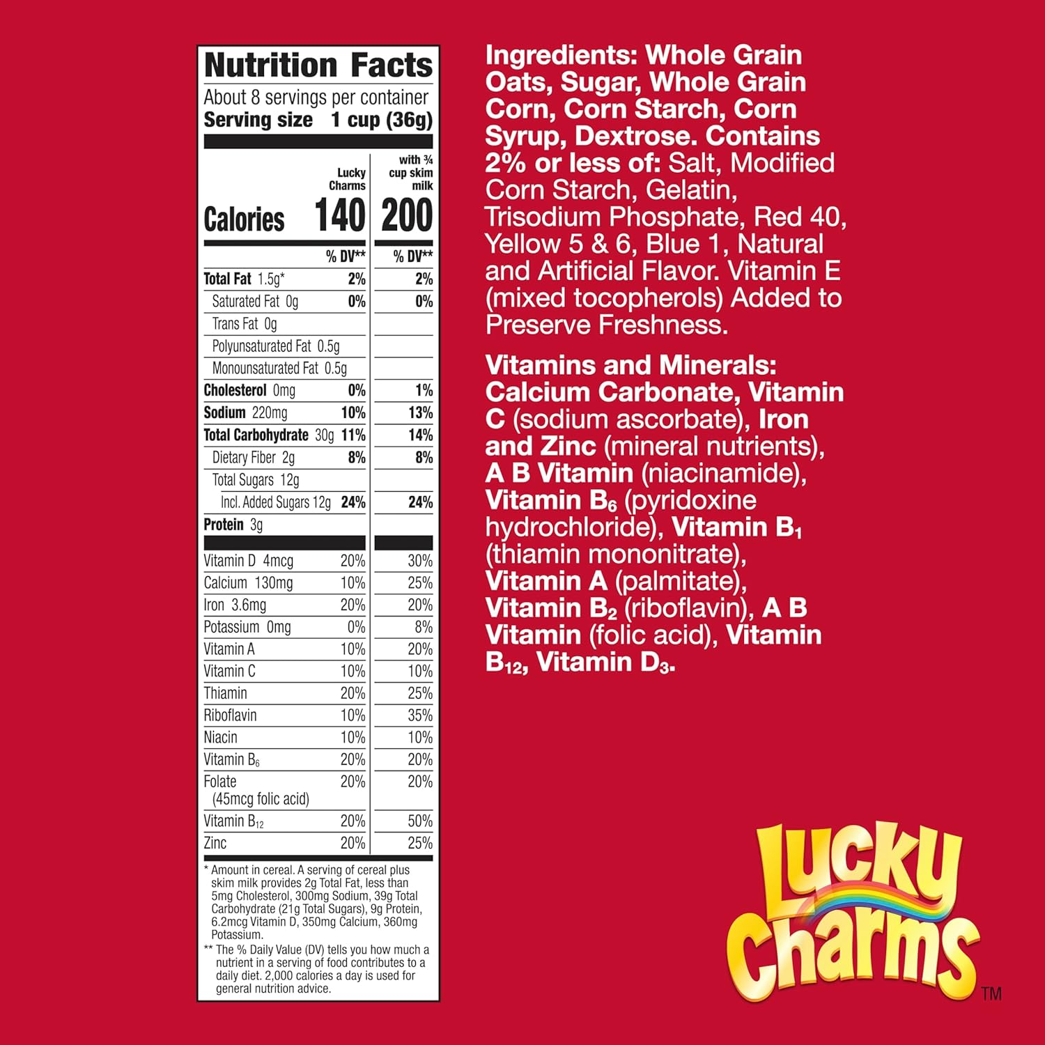 Lucky Charms Gluten Free Cereal with Marshmallows, Kids Breakfast Cereal with Whole Grain Oats, 10.5 OZ image number 6
