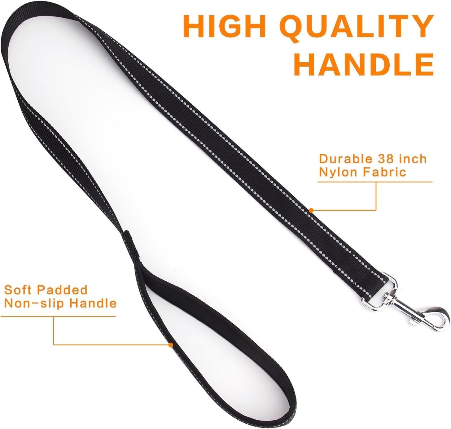 Upgraded Dual Dog Leash, Shock Absorbing Bungee Double Dog Lead, 360&deg; Swivel No-Tangle Walking Leash, Splitter for Training Different Sized Dogs image number 4