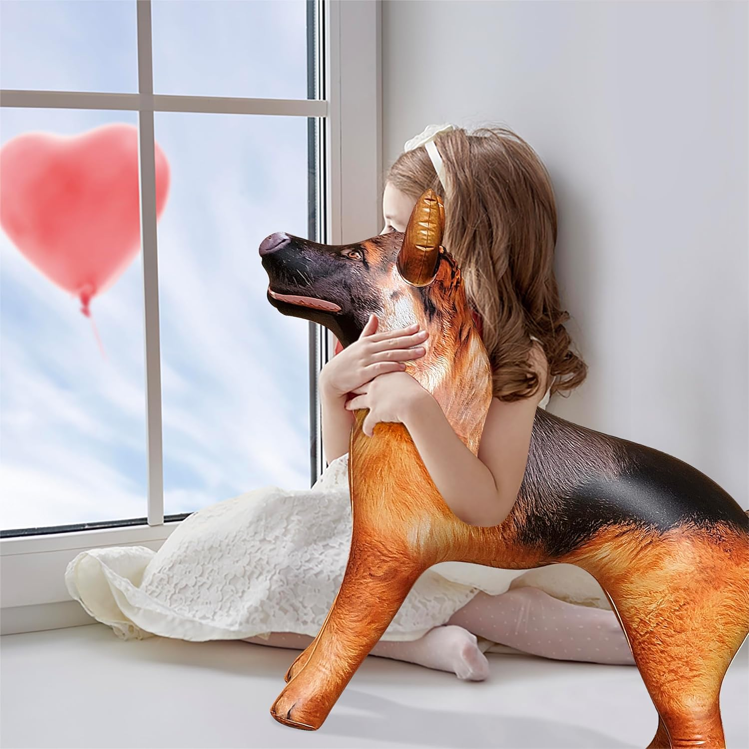 Jet Creations An-Shepherd German Shepherd Dog K9 Police Dog Inflatable Air Stuffed Animal Size 41 Inch image number 2