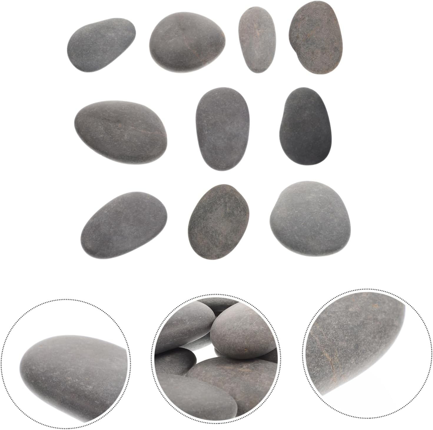 10Pcs DIY Painting Stones for Kids - Creative Flat Rocks for Crafting Safe and Smooth Pebbles for Indoor and Outdoor Decor image number 5