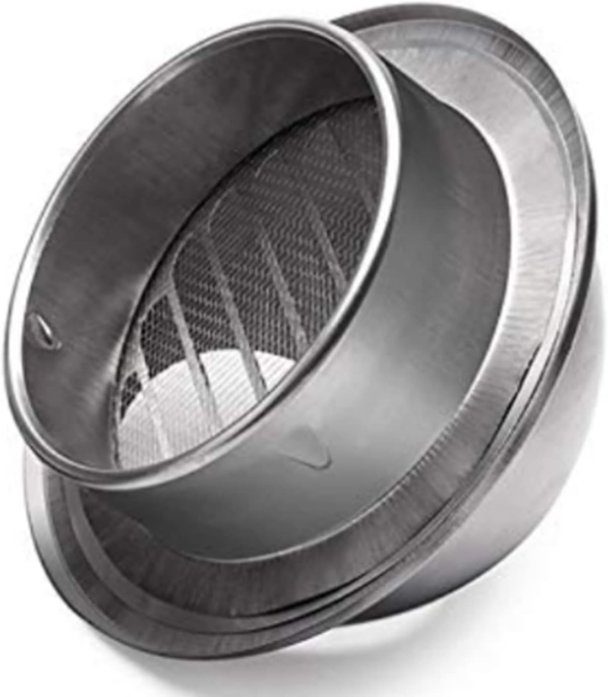 2Pcs 304 Stainless Steel Wall Air Vent Ducting Ventilation Exhaust Grille Cover Outlet round Hood Bull Nosed External Extractor (150Mm)