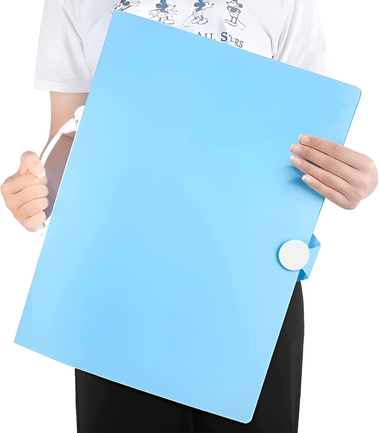 2Pcs A3 Diamond Art Painting Storage Book, Diamond Art Portfolio Folder with 30 Pags Clear Pocket Slevees Protectors, A3 Storage Book with Handle,Large Artwork Report Sheet Letter Poster Storage Bag