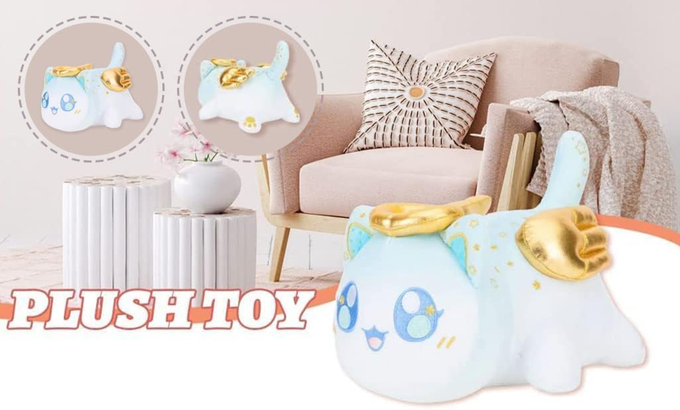 9.8'' Angel Cat Plushies - Cute and Soft Anime Cartoon Stuffed Animal Figure Toy Plush Pillow image number 1