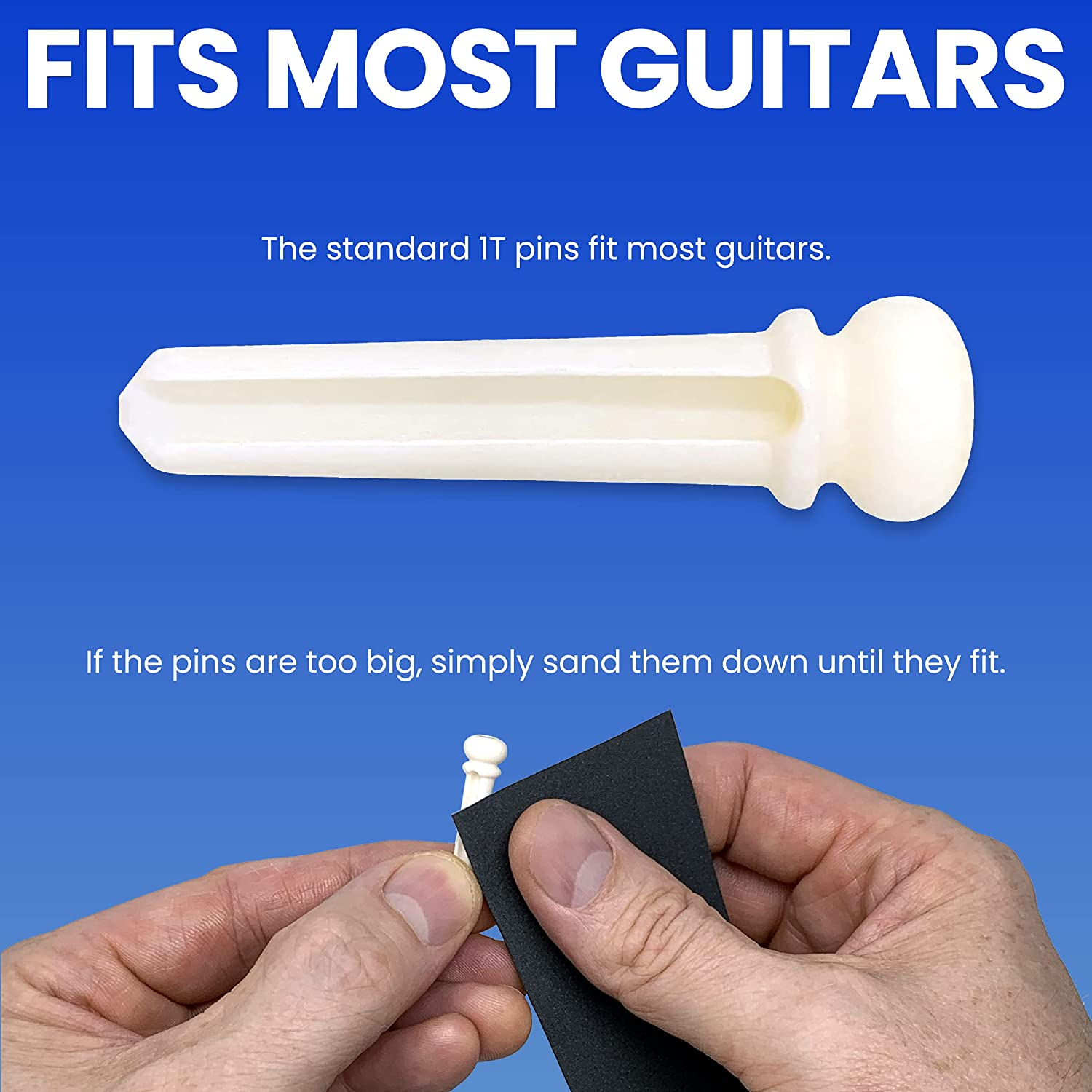 Crosby Slotted Pure Bone Bridge Pins with Abalone Dot Inlay for 6 & 12 String Acoustic Guitar image number 6