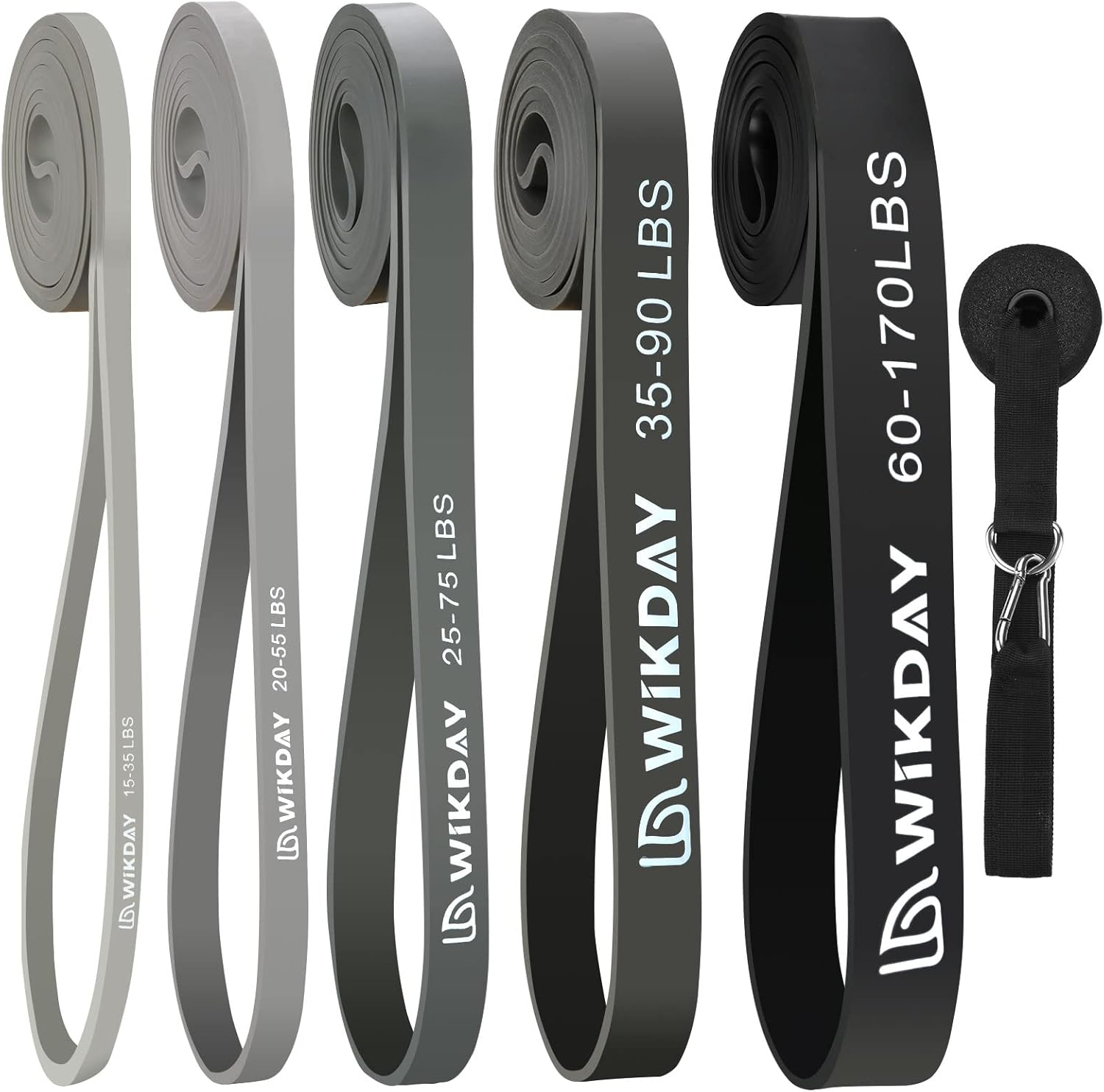 Resistance Bands, Pull up Bands, Workout Bands for Exercise, Thick Heavy Resistance Band Set with Door Anchor, Elastic Bands for Body Stretching, Crossfit Training at Home/Gym for Men & Women