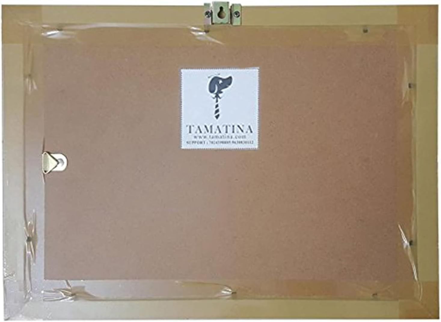 Tamatina Wooden Texture Frame Canvas Kerala Mural Art Painting with 2Mm Glass (40X30-Cms)