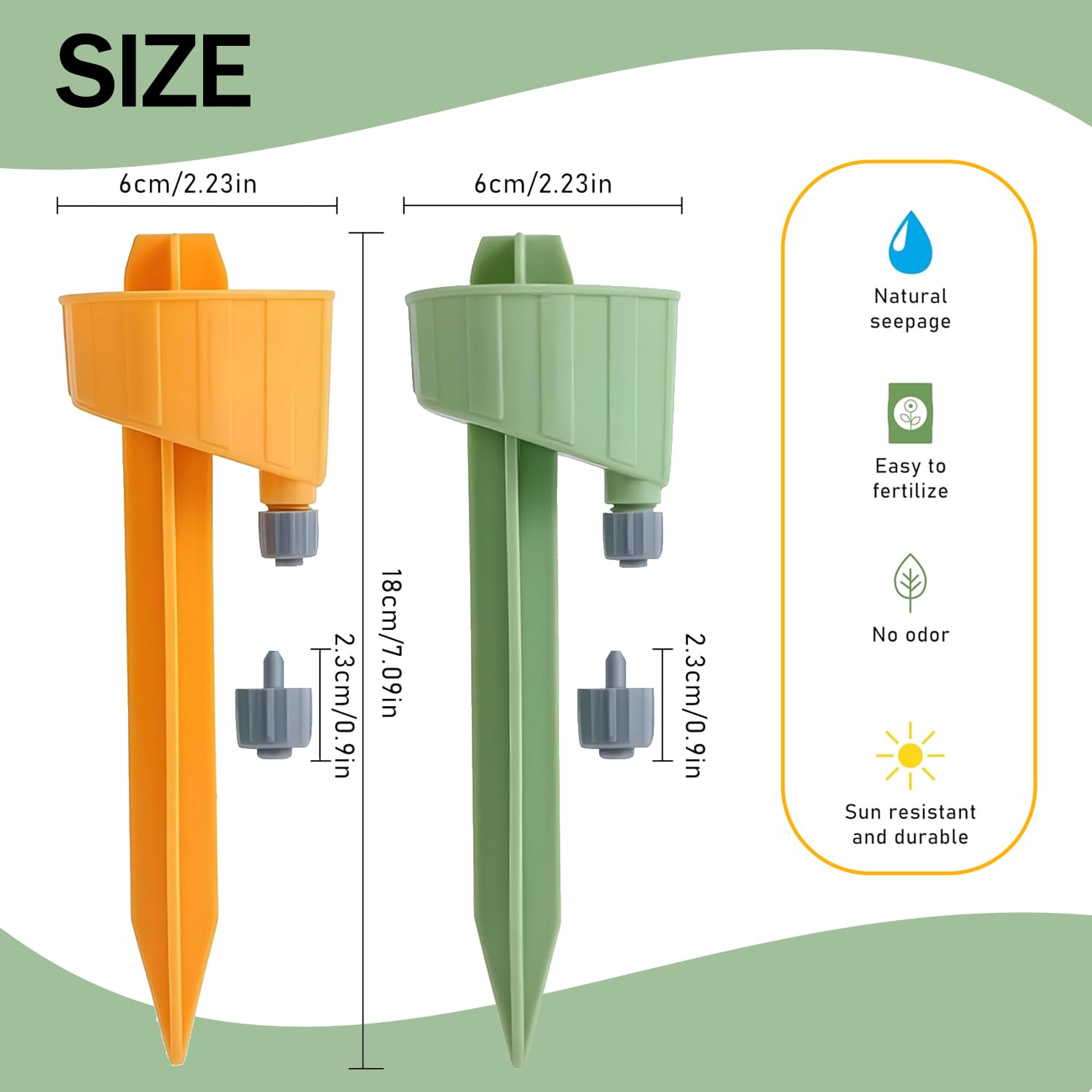 12 Pcs Self Watering Spikes for Plants, Adjustable Automatic Plant Watering System, Vacation Garden Irrigation Devices for House Plants, Garden Plants, Office Plants image number 3