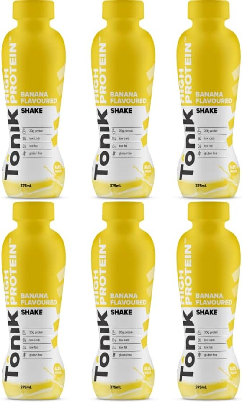 Tonik High Protein Ready to Drink (RTD) Choc Honeycomb Flavoured Premium Protein Shake 375 Ml (Pack of 6)