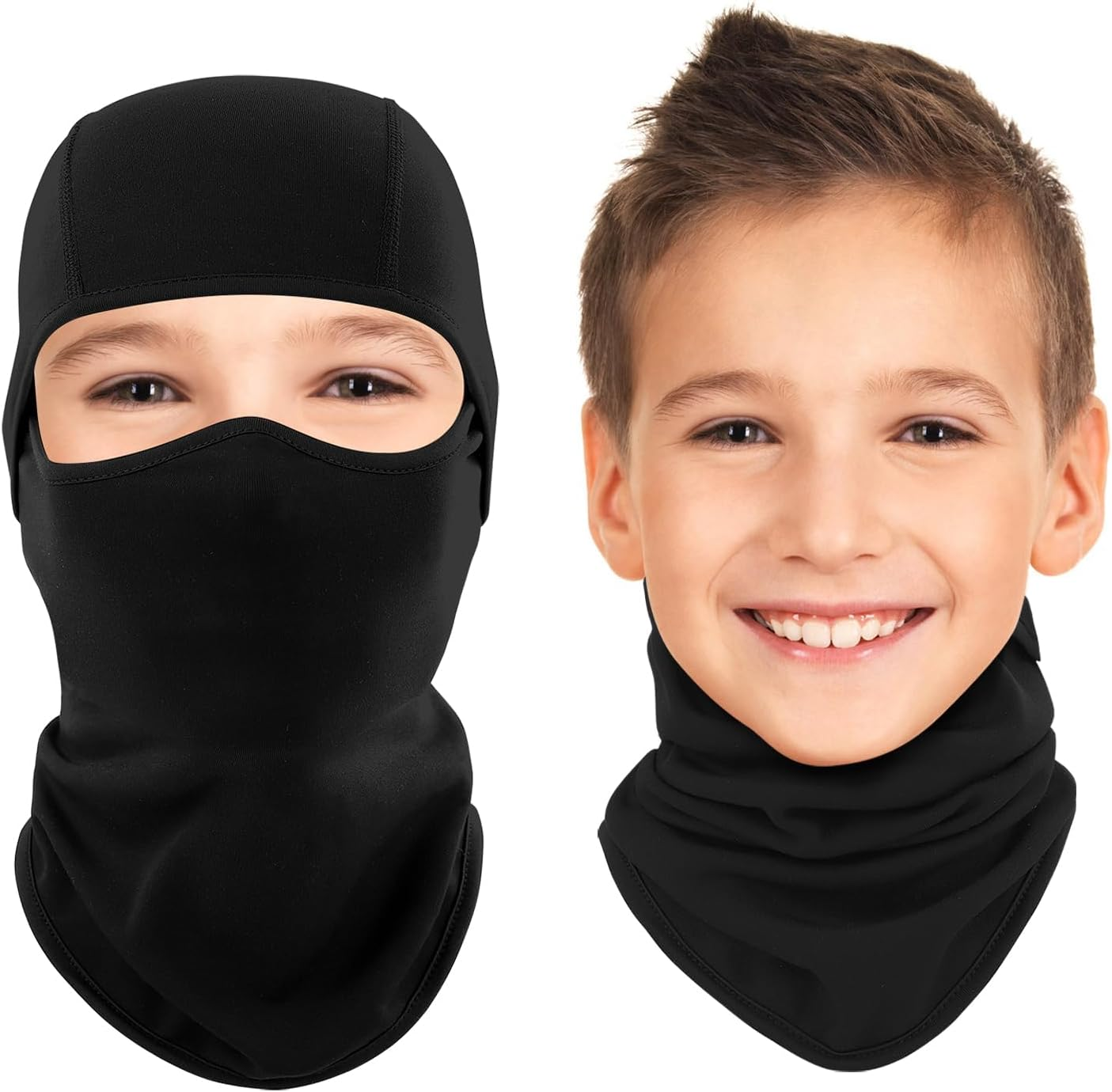 Ameceres Kids Balaclava Thick Windproof Face Warmer Winter Outdoor Sports Skiing image number 2