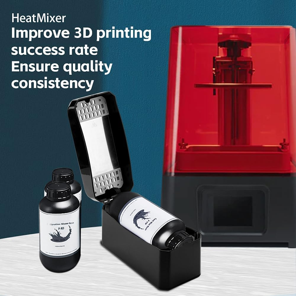 LAPOOH 3D Printing Resin Heater Lcd-Curing Resin Mixer Active Heating Compatible with Sunlu 250/500/1000G Resin with 40&deg;/ 50&deg; Heating Temperature Bi-Directional Rolling Rotations