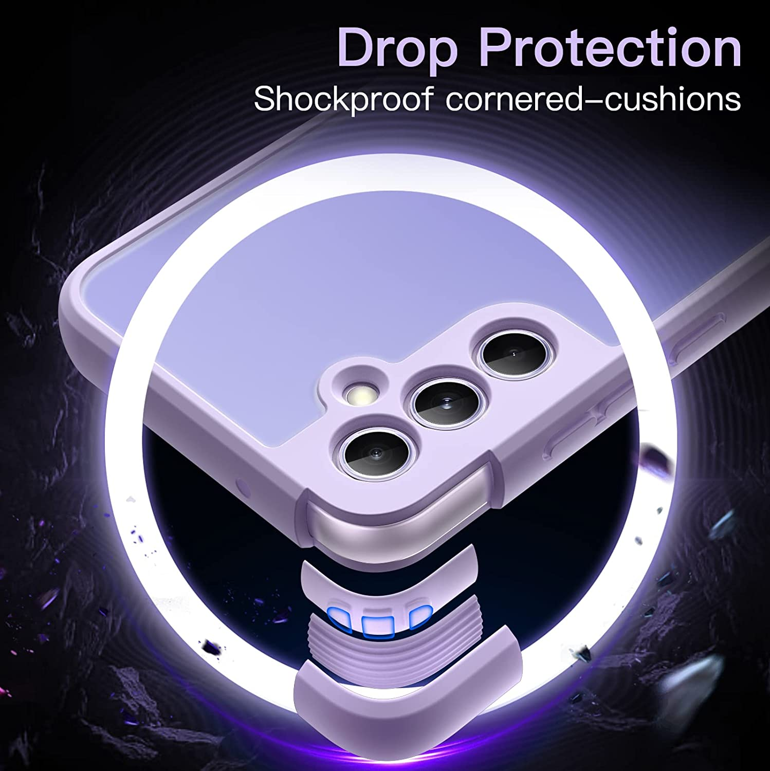 Jetech Matte Case for Samsung Galaxy A54 5G 6.4-Inch, Frosted Translucent Back Protective Slim Phone Cover, Anti-Fingerprints (Lilac) image number 4