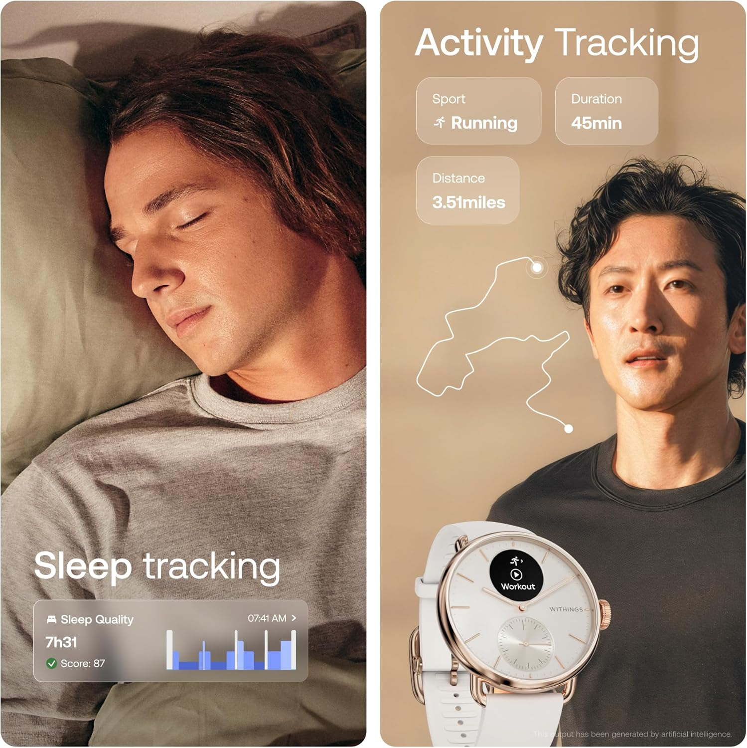 Withings Scanwatch 2 Hybrid Smartwatch, 38Mm, Rose Gold image number 3