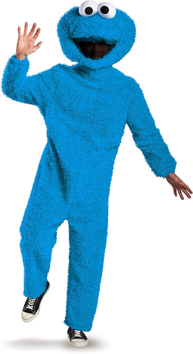 Disguise Men'S Full Plush Cookie Monster Prestige Adult Costume