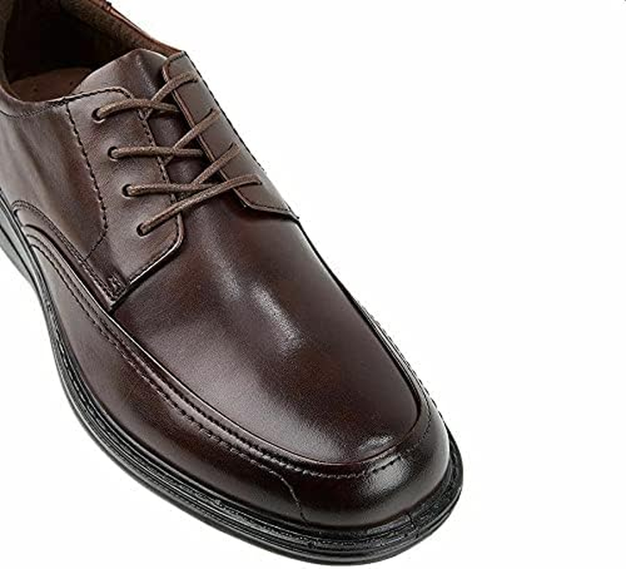 Hush Puppies Mens Torpedo Mahogany Leather Extra Wide Work Shoes 12 EEE (Extra Extra Wide) Dress image number 5