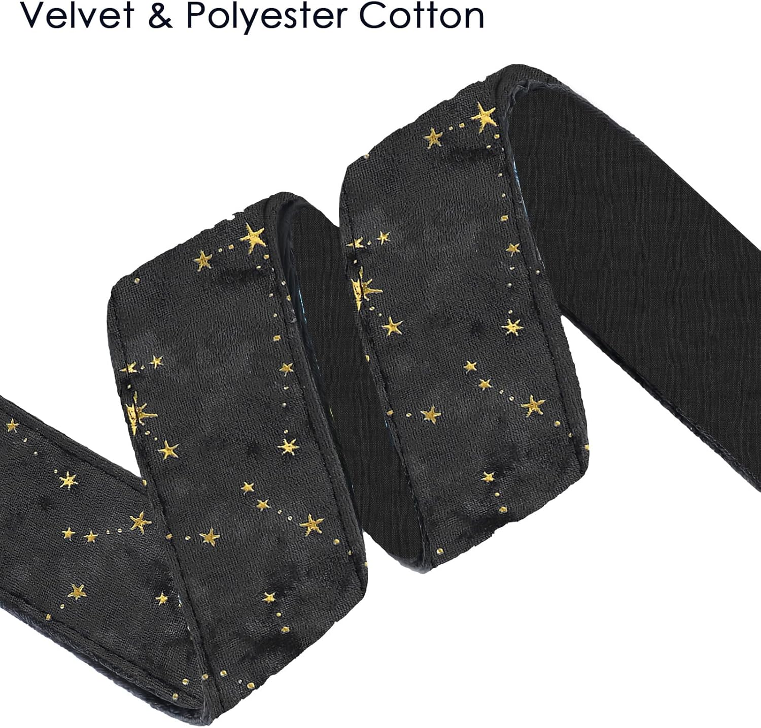 Ukulele Strap Belt, Adjustable Shoulder Strap for Folk, Electric Guitar Bass, Starry Pattern Uke Strap for Mandolin, Banjo, Concert - Black image number 2