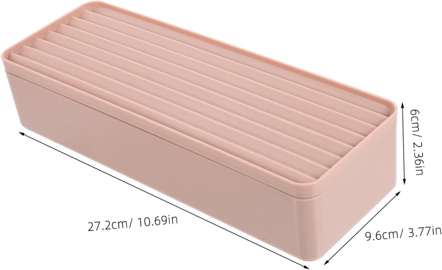 Mipcase Cable Storage Bin and Wire Storage Box with Dustproof Cover, Pink Desktop Electronic Cable Management Organizer for Home Office Charger and Computer Accessories image number 6