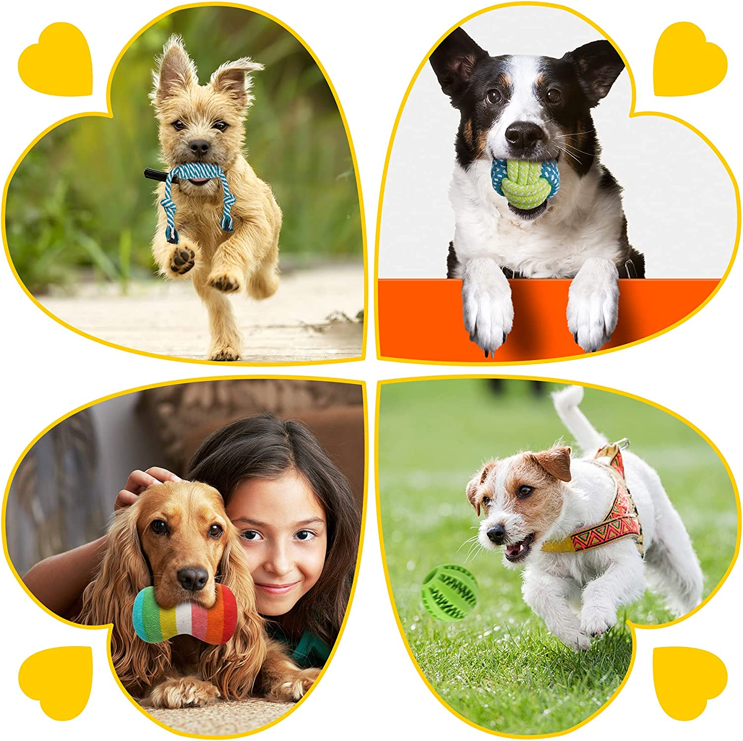 Zeaxuie 20 Pack Luxury Dog Chew Toys for Puppy, Cute Small Dog Toys with Ropes Puppy Chew Toys, Treat Ball and Squeaky Puppy Toys for Teething image number 4