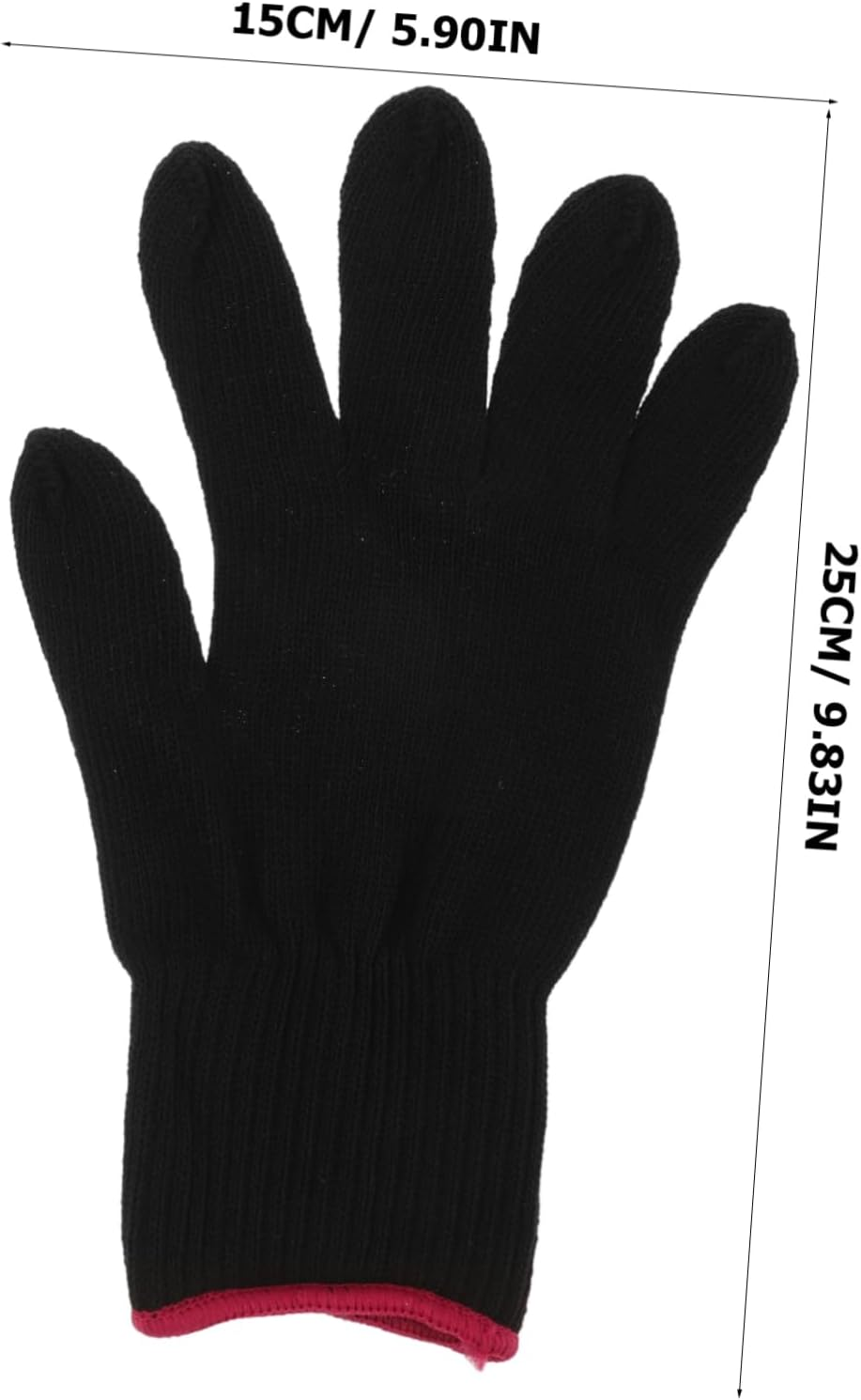 CALLARON Heat Resistant Hair Styling Gloves Black Curling Iron Glove Heat Protection Mitts for Curling Wand and Flat Iron Salon Use image number 6