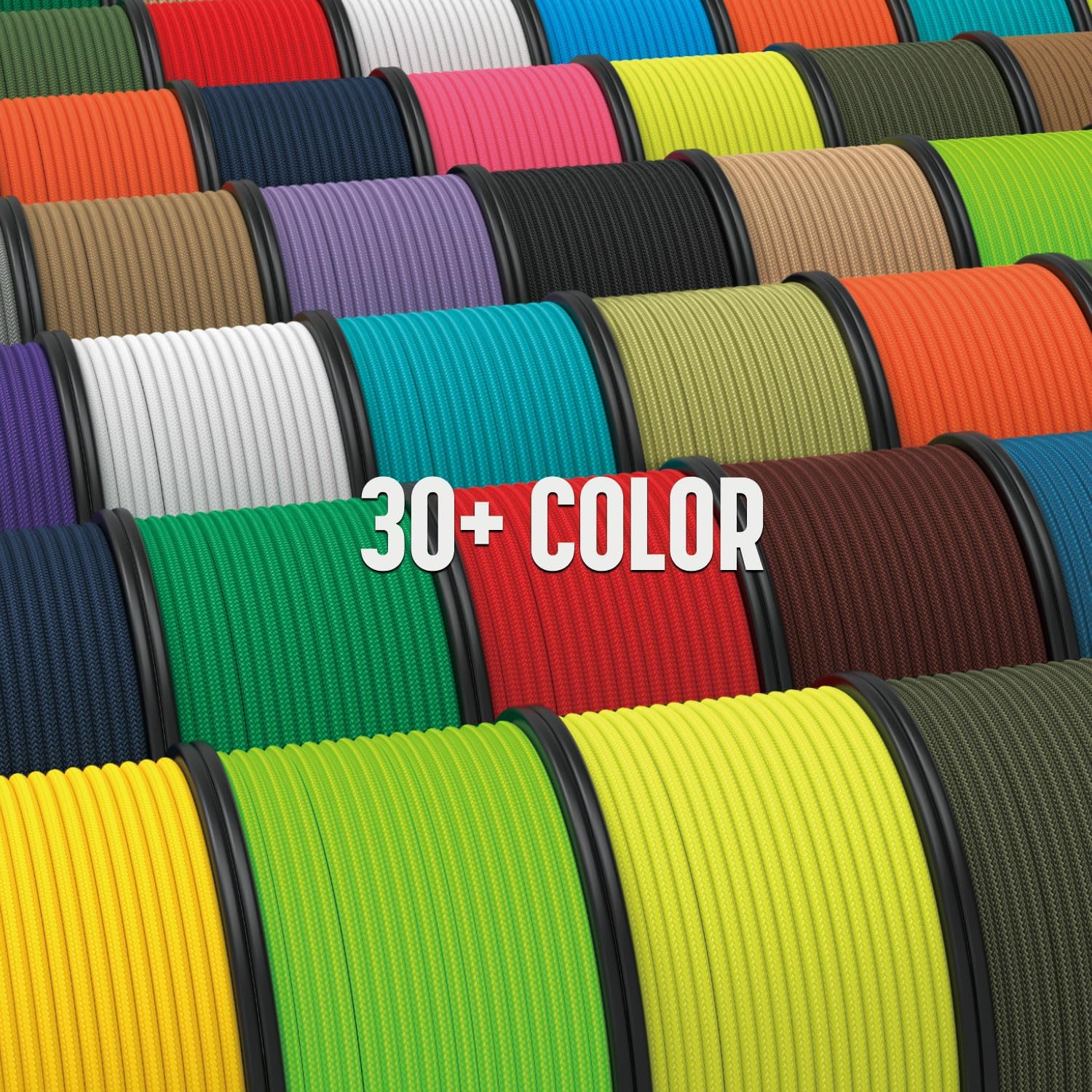 Brotree Paracord 2Mm 30M 100% Nylon Rope 1 Strand Parachute Cord for Outdoor, Craft, DIY - 45Kg Breaking Load (Black) - Army Green image number 6