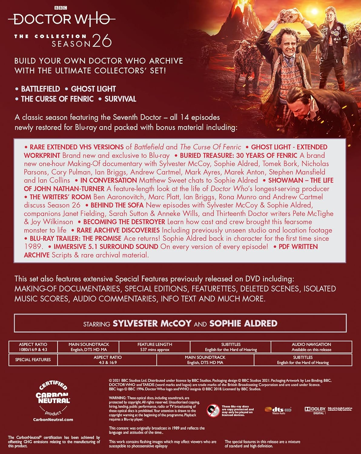 Doctor Who - the Collection - Season 26 [Standard Edition] [Blu-Ray] [2022] image number 1