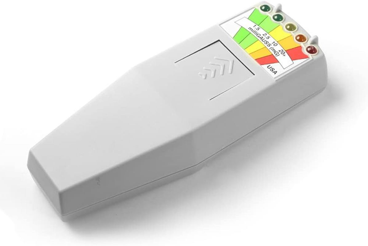 K2 Electromagnetic Field EMF Gauss Meter Radiation Detector Portable EMF Magnetic Field Monitor 5 LED Gauss Meter, Black