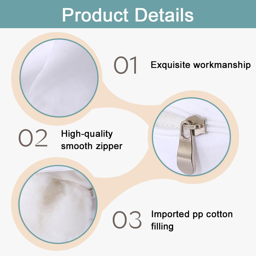 U-Shaped Pregnancy Pillow, Full Body Maternity Pillow, Removable Velvet Cover, Full Body Pillow for Pregnant Women Sleeping, 70 X 130Cm (White) image number 6