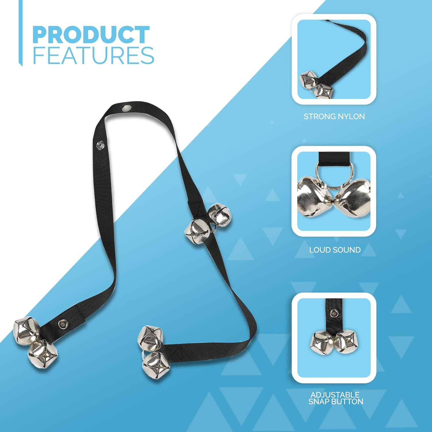 Furdreams Dog Training Doorbells, Durable Puppy Toilet Training Bells with Loud Jingle, Length Adjustable and Ages, Teaching Your Fur Babies to Ring When Its Toilet Time to Get Outside