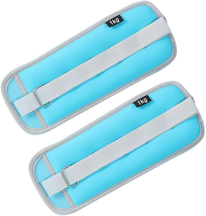 2 Pcs Ankle Weights, 1Kg Weighted Sandbag Wrist Weights, Adjustable Leg Weights for Fitness Jogging Walking Workout, for Man, Women, Strength Training Wrist Weights Sets image number 4