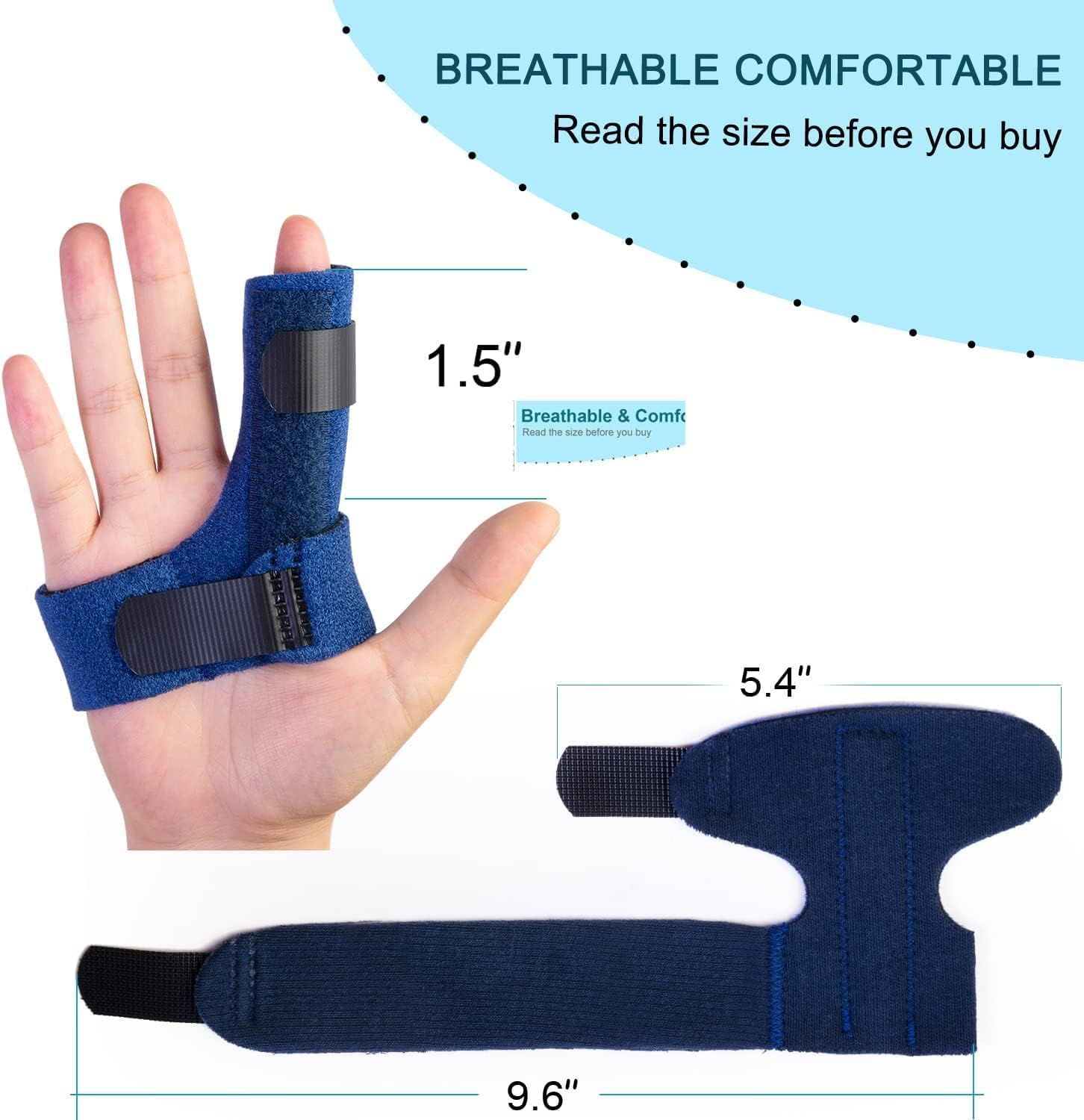Trigger Finger Splints/Brace for Knuckle Immobilization, Finger Support Brace Finger Stabilizer for Broken Fingers Straightening Arthritis, Fits Index,Middle Ring image number 5